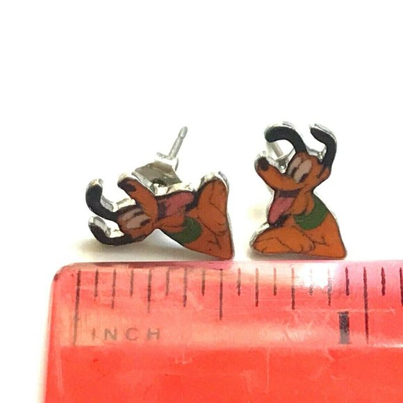 Vintage Disney Pluto Dog Earrings Post Pierced Disneyana - Picture 8 of 8